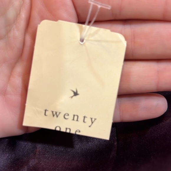 Forever 21 Fit & Flare Mini Dress Purple L Eggplant Bow Girly Y2K Party NWT - Picture 14 of 15